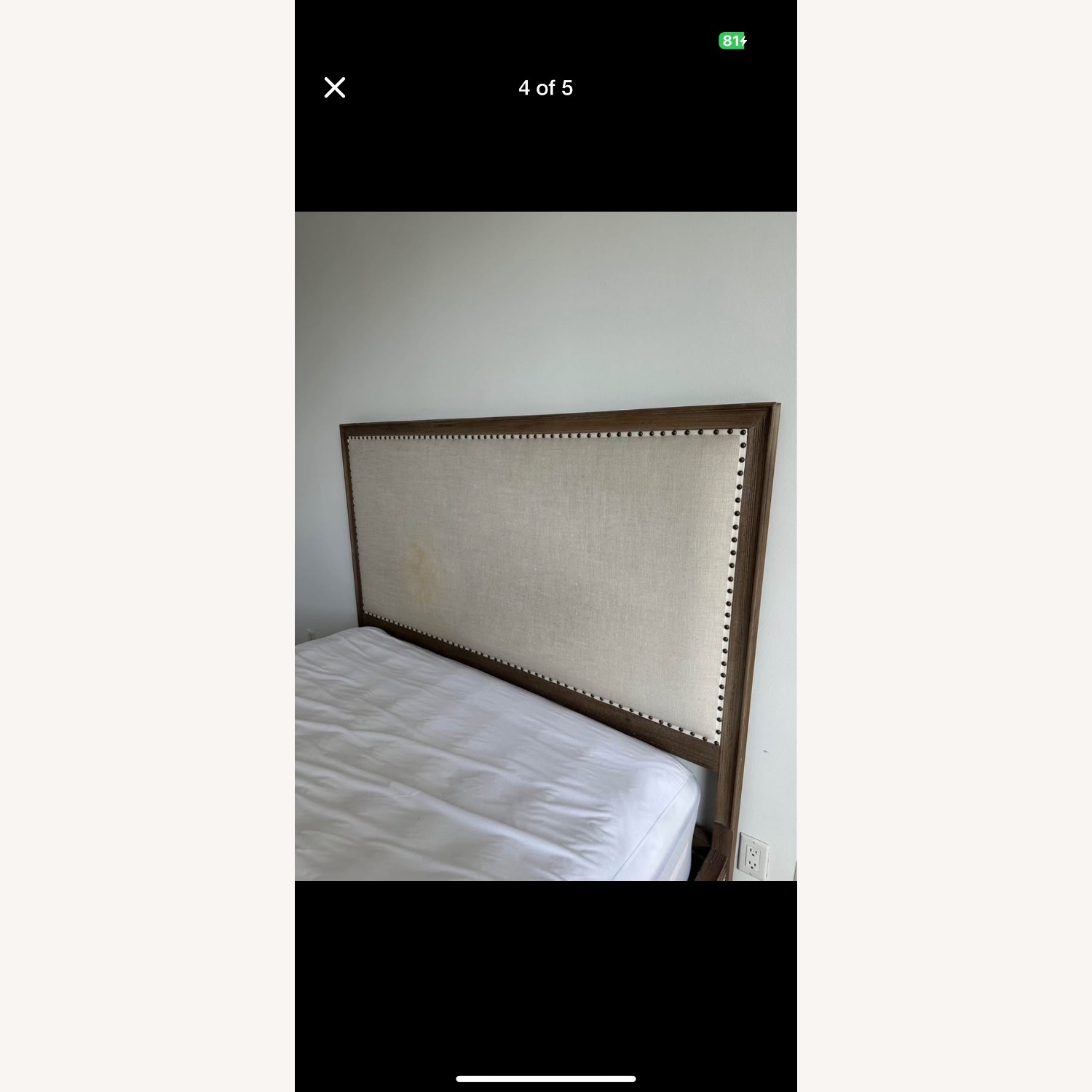 Restoration Hardware Light Brown Queen Bed - image-3