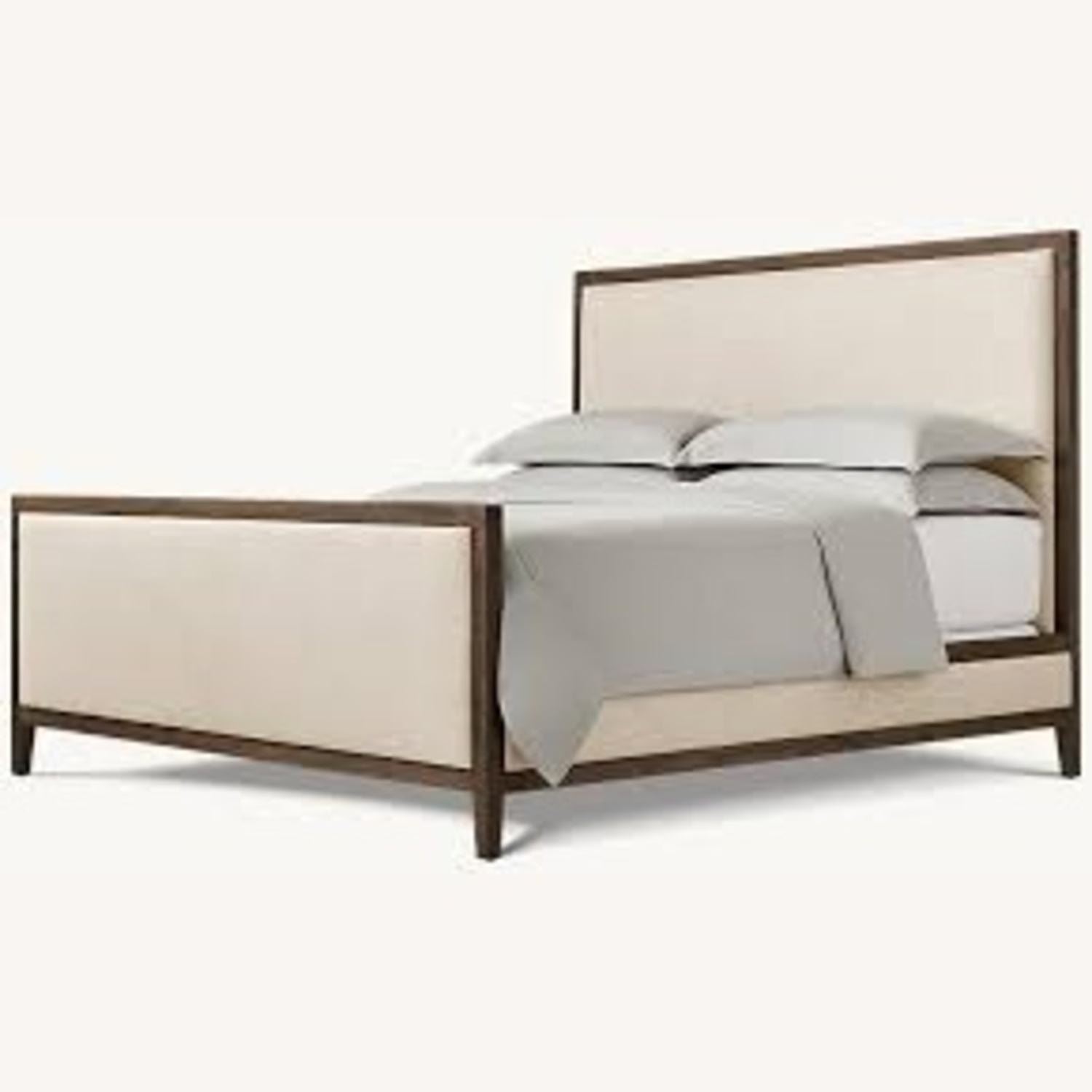 Restoration Hardware Light Brown Queen Bed - image-0