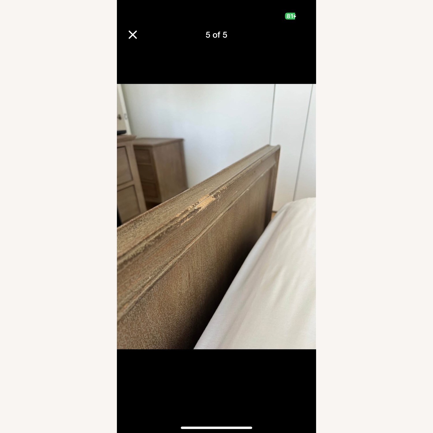 Restoration Hardware Light Brown Queen Bed - image-4