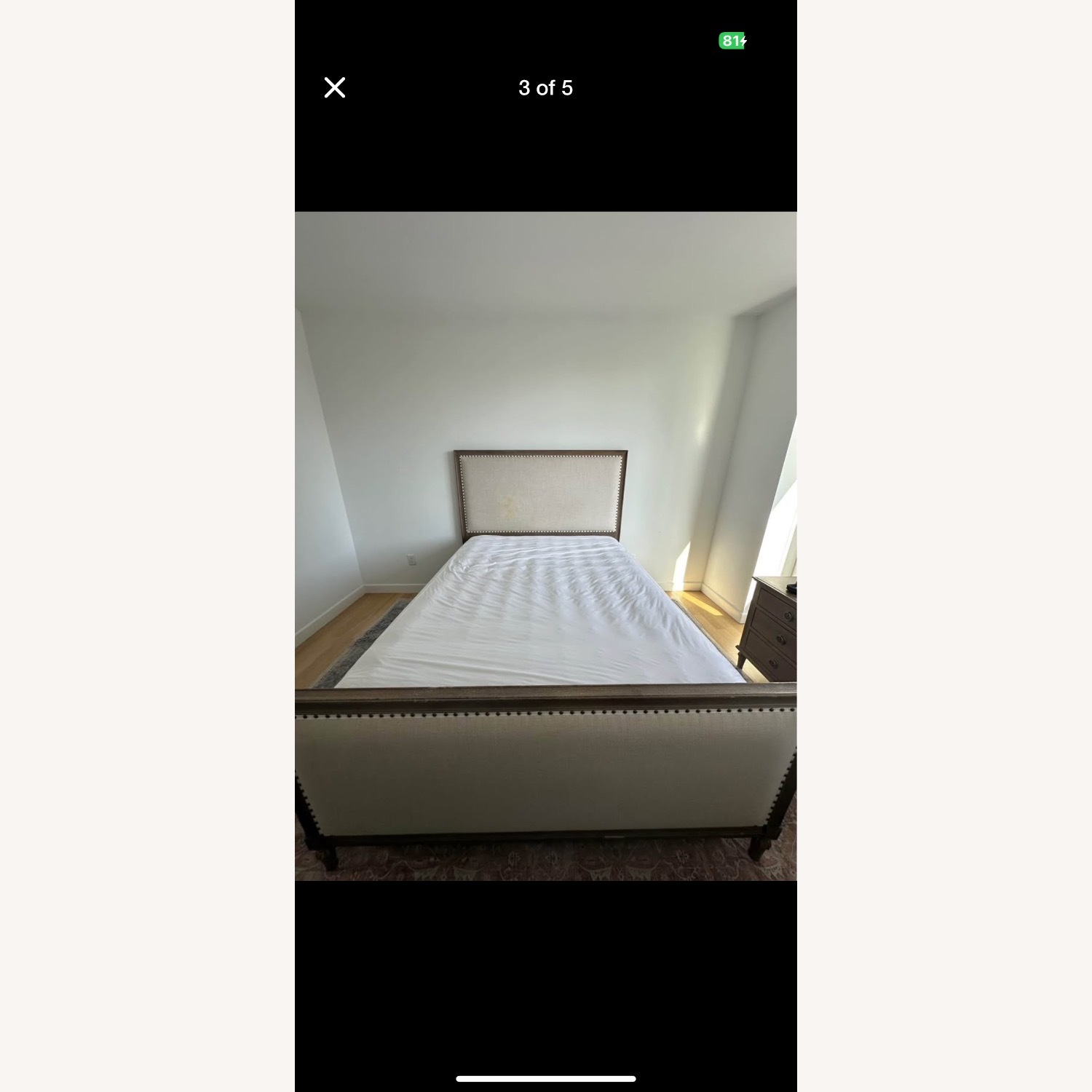 Restoration Hardware Light Brown Queen Bed - image-2