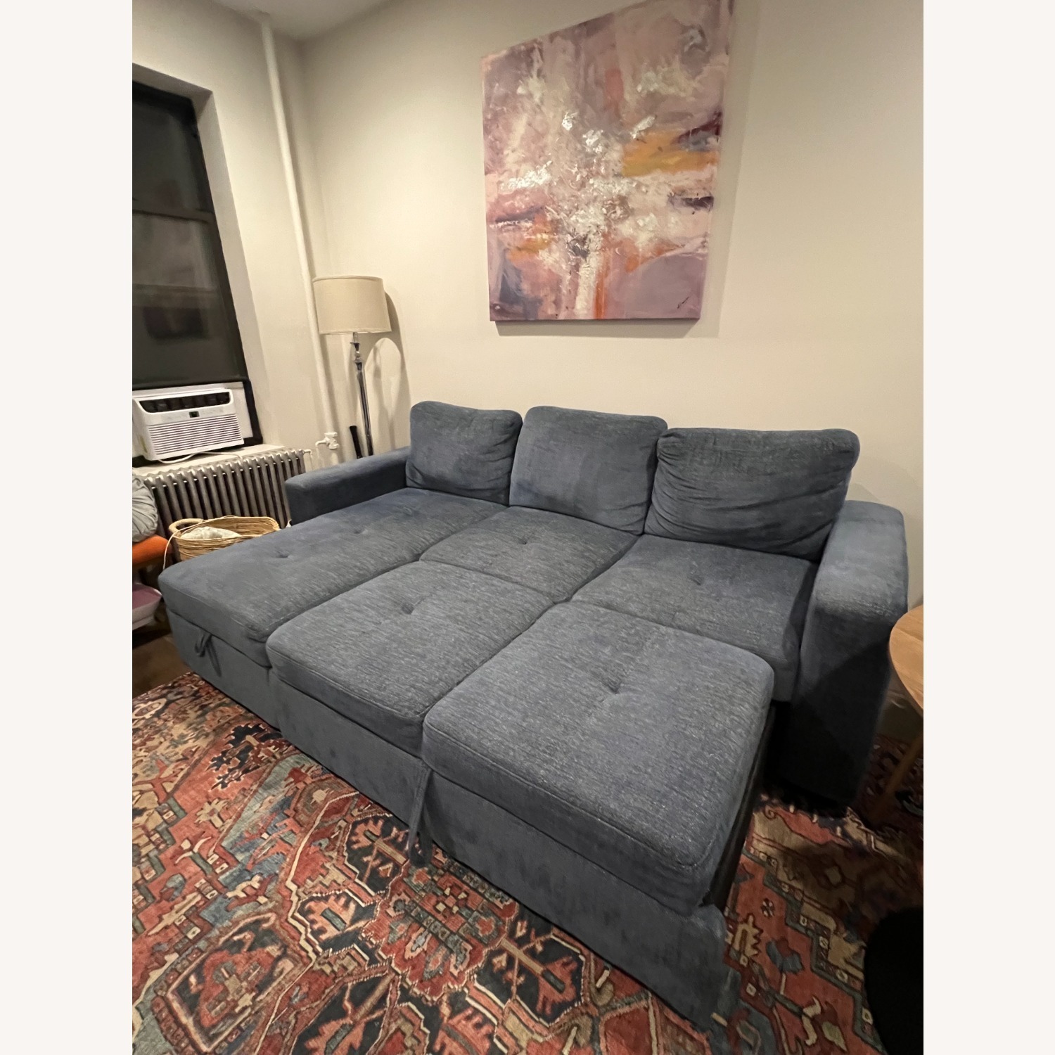 Bob's Discount Furniture Playbook Blue Right Arm Facing Sectional - image-3