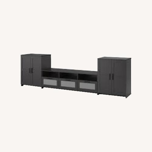 Used IKEA BRIMNES TV Storage Combination Glass Doors for sale on AptDeco