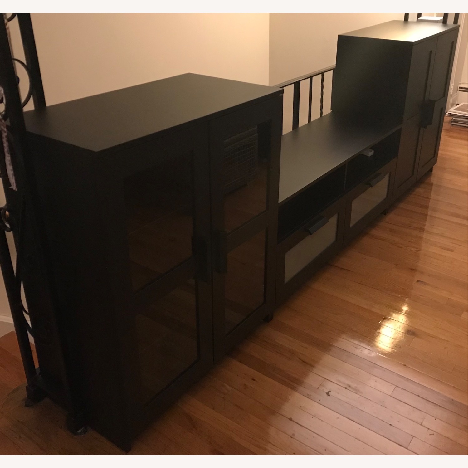 IKEA BRIMNES TV Storage Combination Glass Doors - image-2