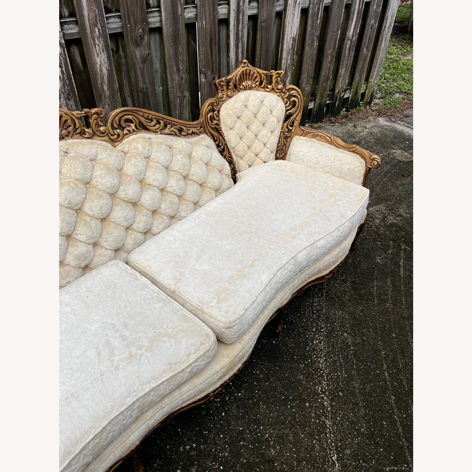 Vintage/Antique Finds White Fabric 3+ Seater Sofa - image-6