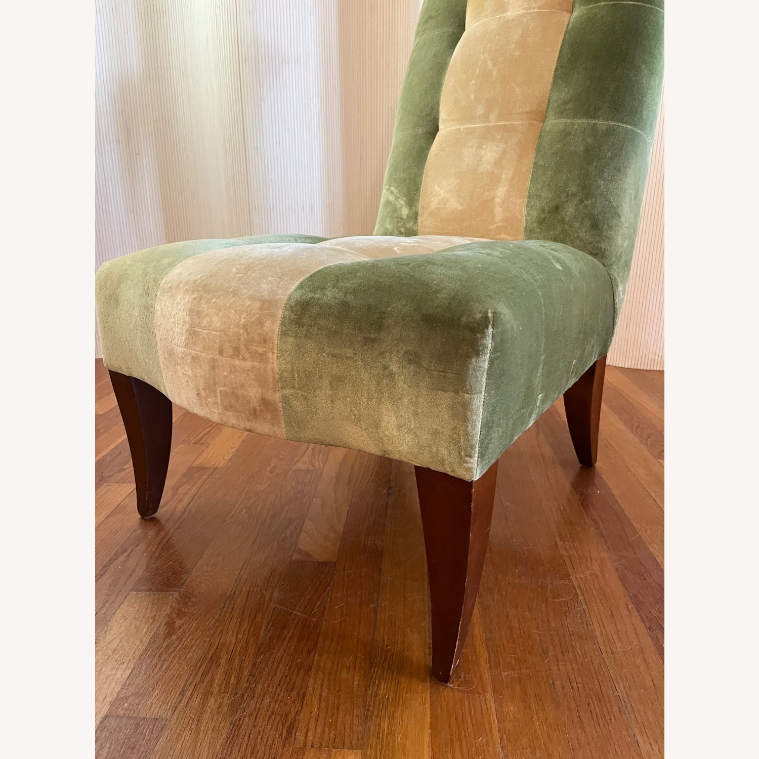 Vintage/Antique Finds Green Velvet Accent Chair - image-3
