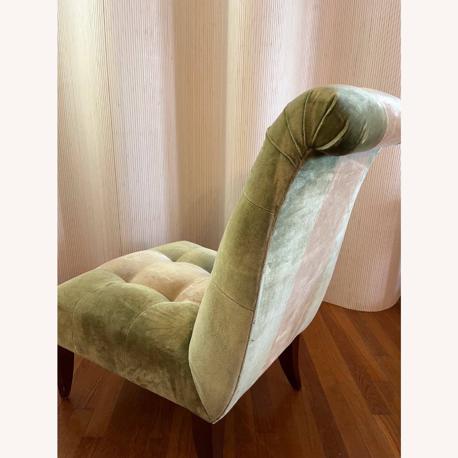 Vintage/Antique Finds Green Velvet Accent Chair - image-5