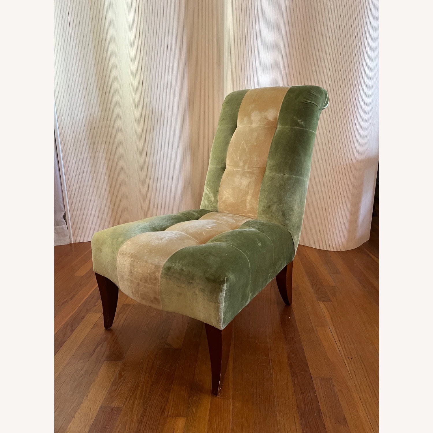 Vintage/Antique Finds Green Velvet Accent Chair - image-2