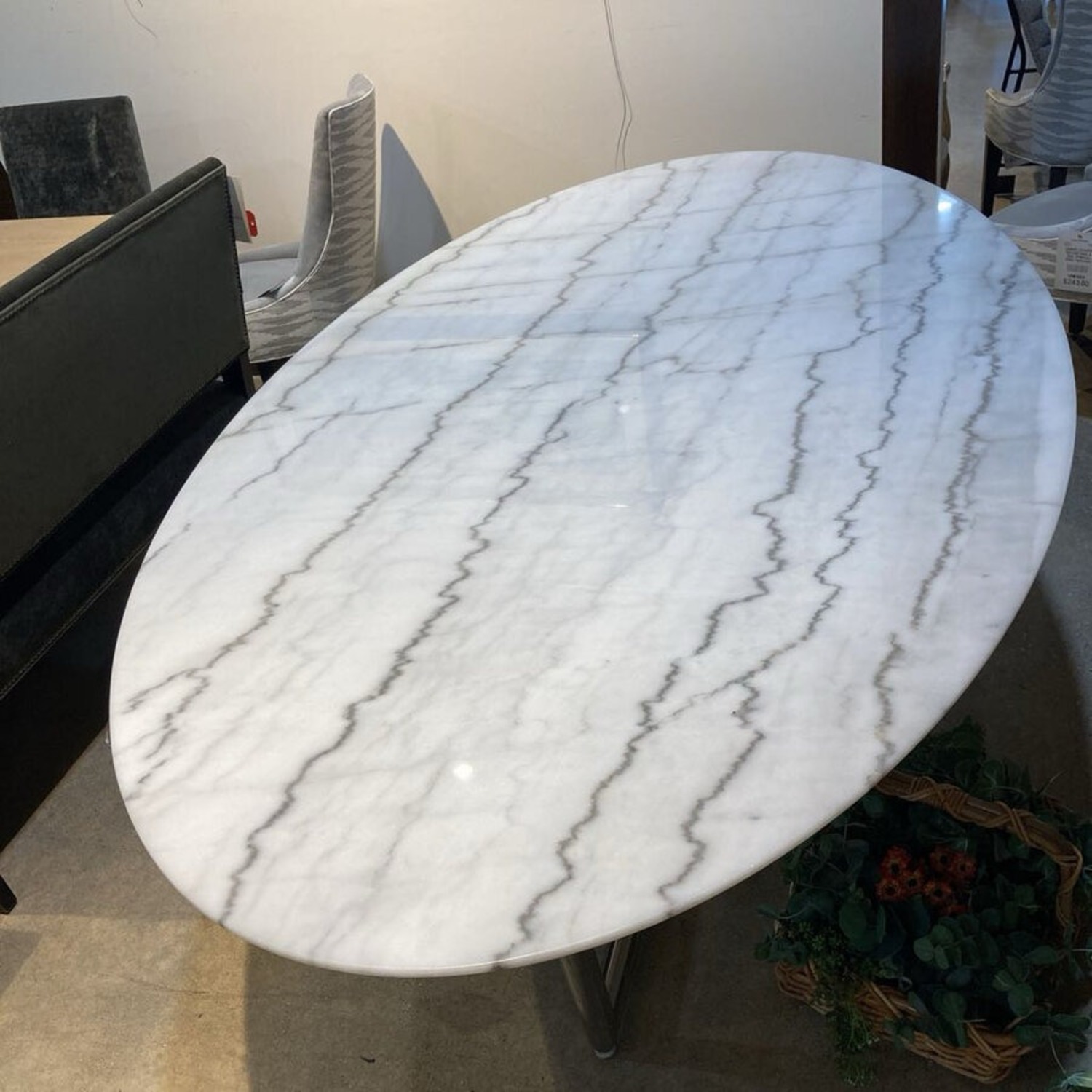 Mitchell Gold + Bob Williams Modern Oval Marble Dining Table - image-7