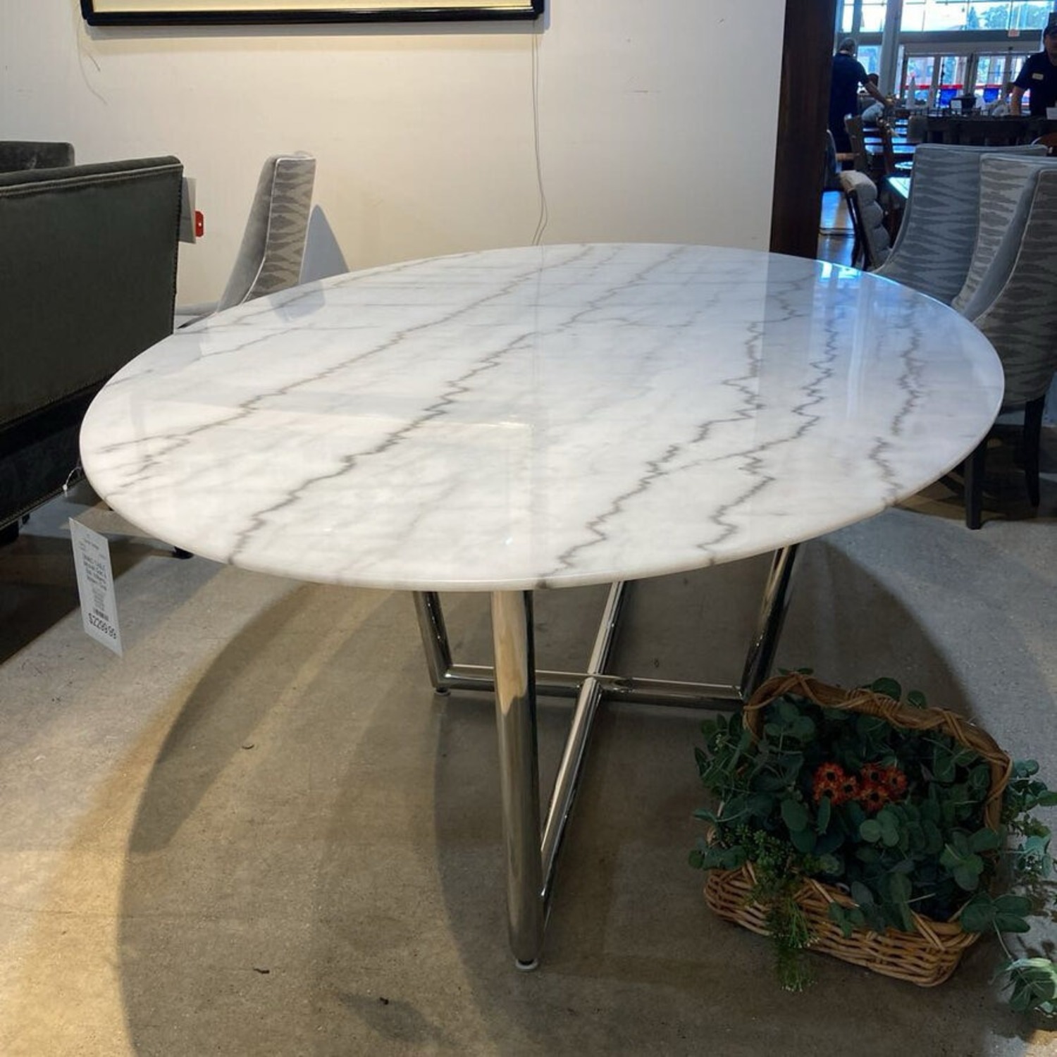 Mitchell Gold + Bob Williams Modern Oval Marble Dining Table - image-11