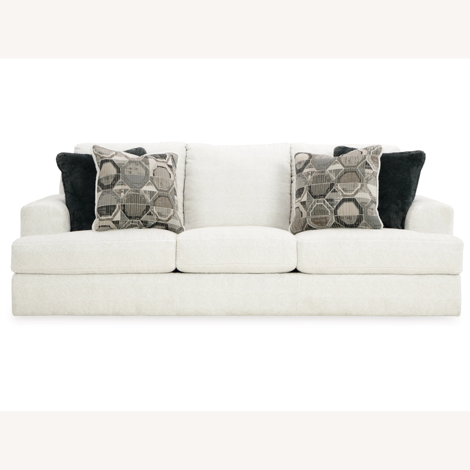 Ashley Beige 3-Seater Sofa with Pillows - image-5