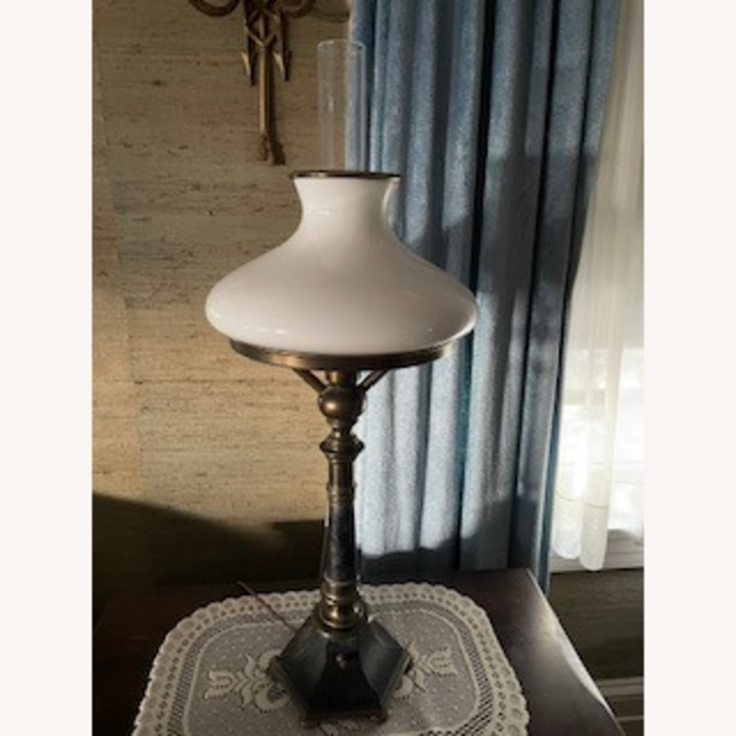 Vintage/Antique Metal&Glass Table Lamp - image-2