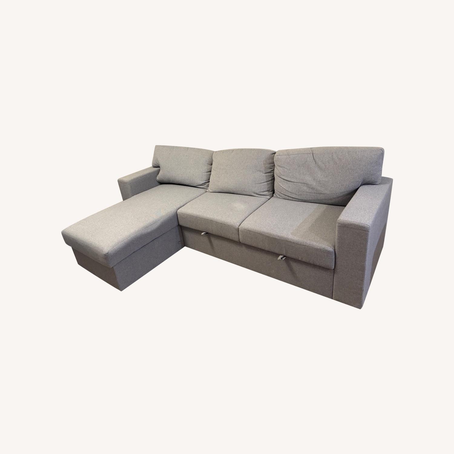 IKEA Light Gray Sleeper Sofa - image-0