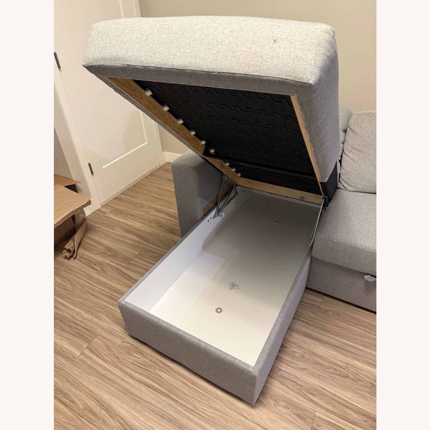 IKEA Light Gray Sleeper Sofa - image-6