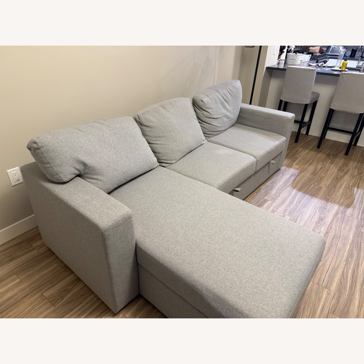 IKEA Light Gray Sleeper Sofa - image-2
