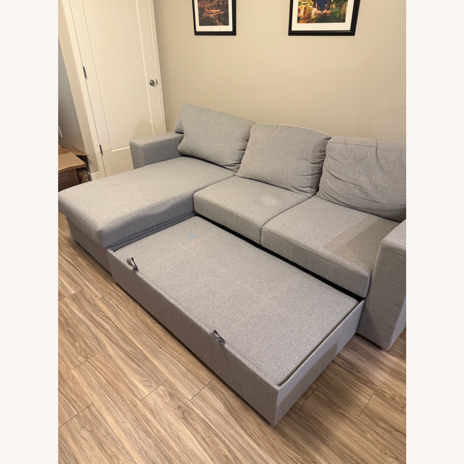 IKEA Light Gray Sleeper Sofa - image-4