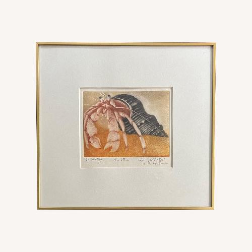 Used Vintage Japanese Print "Hermit Crab" Signed  for sale on AptDeco
