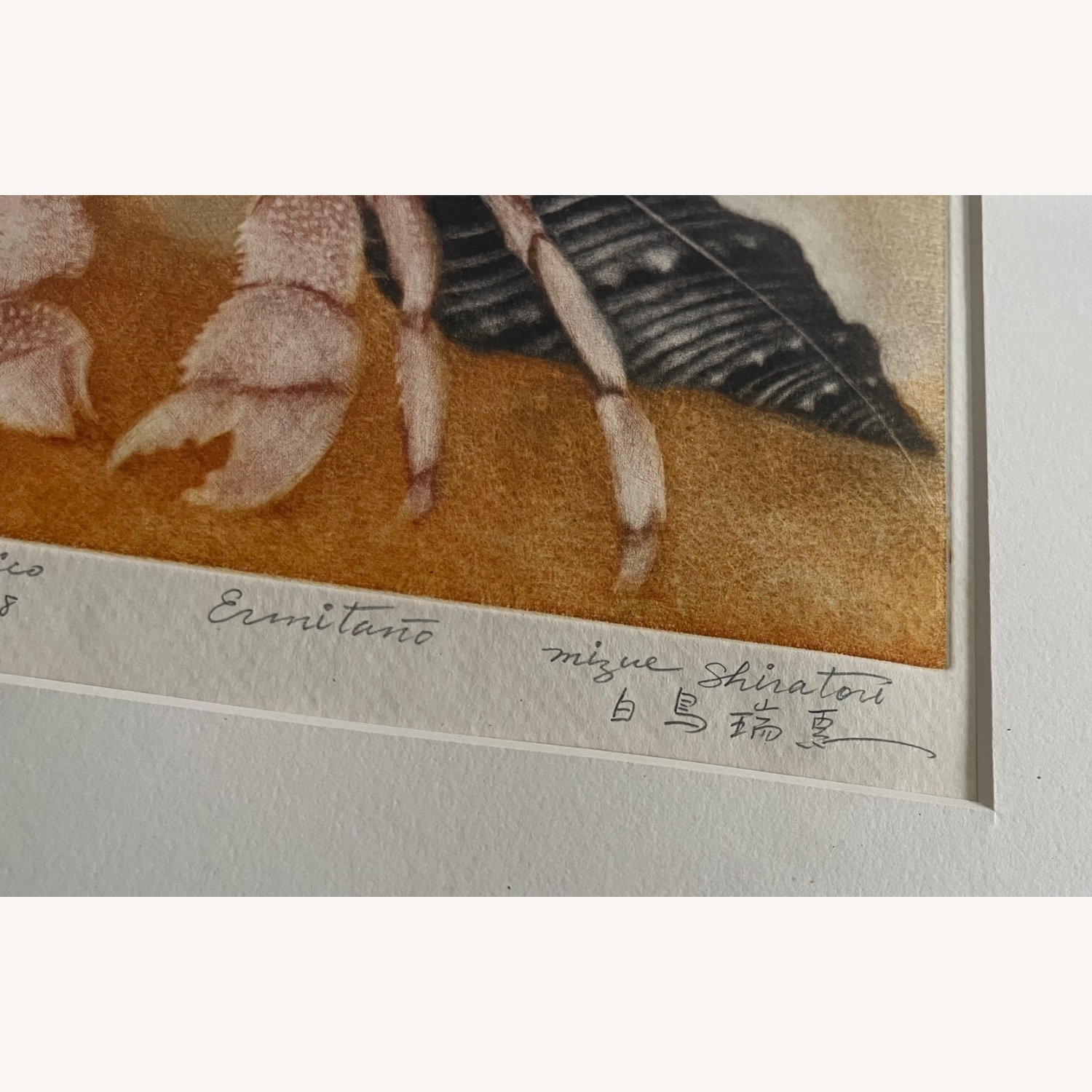 Vintage Japanese Print "Hermit Crab" Signed  - image-3
