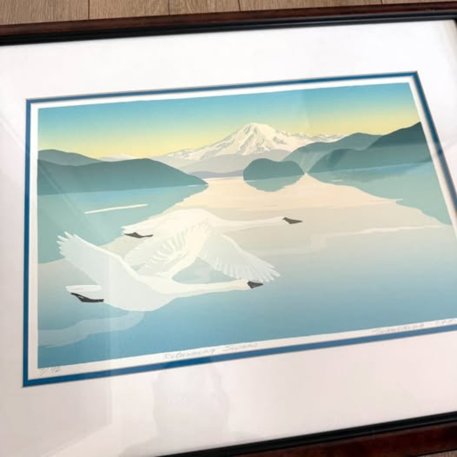 Returning Swans Spaulding Japanese Deco mcm Print - image-3