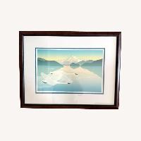 Returning Swans Spaulding Japanese Deco mcm Print