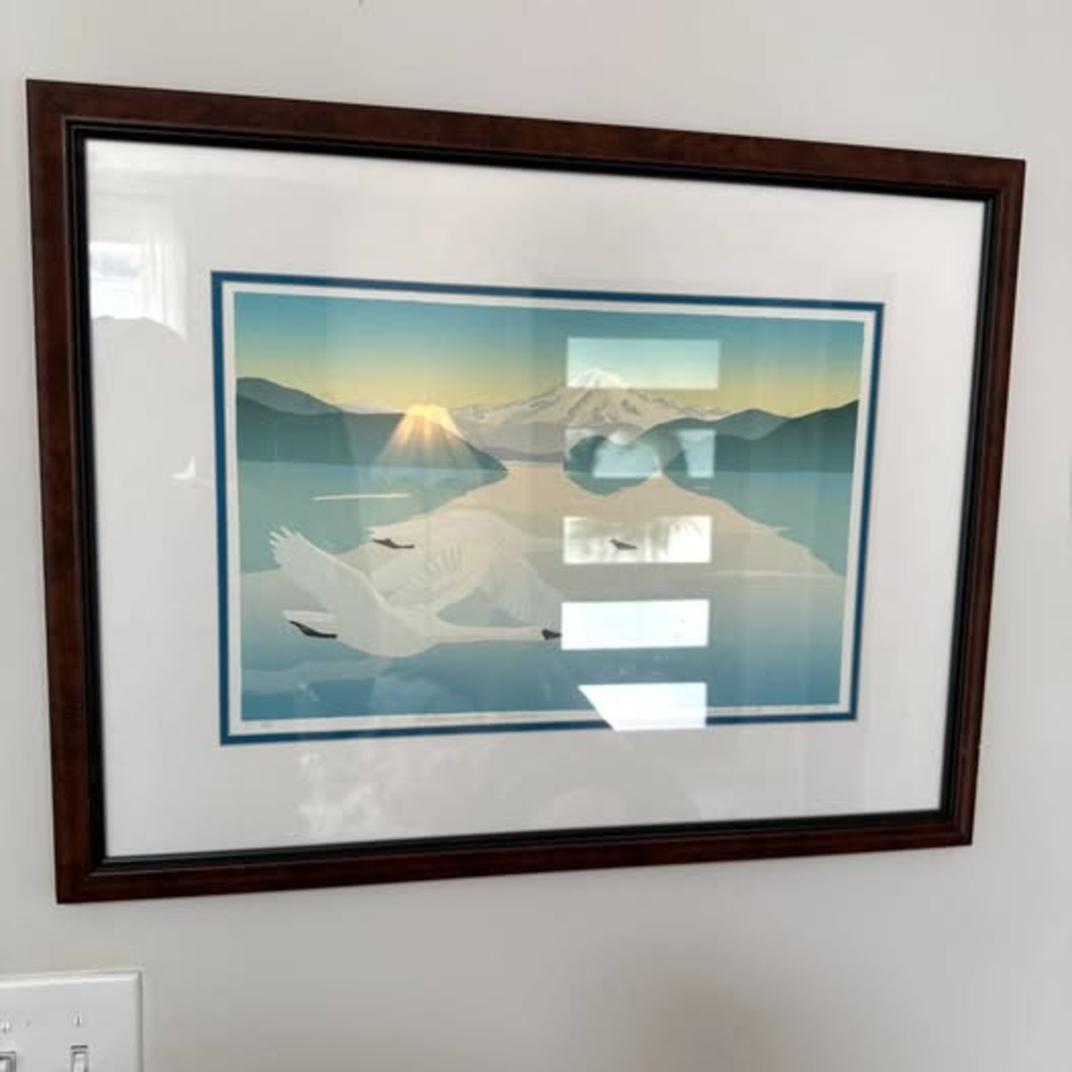 Returning Swans Spaulding Japanese Deco mcm Print - image-5