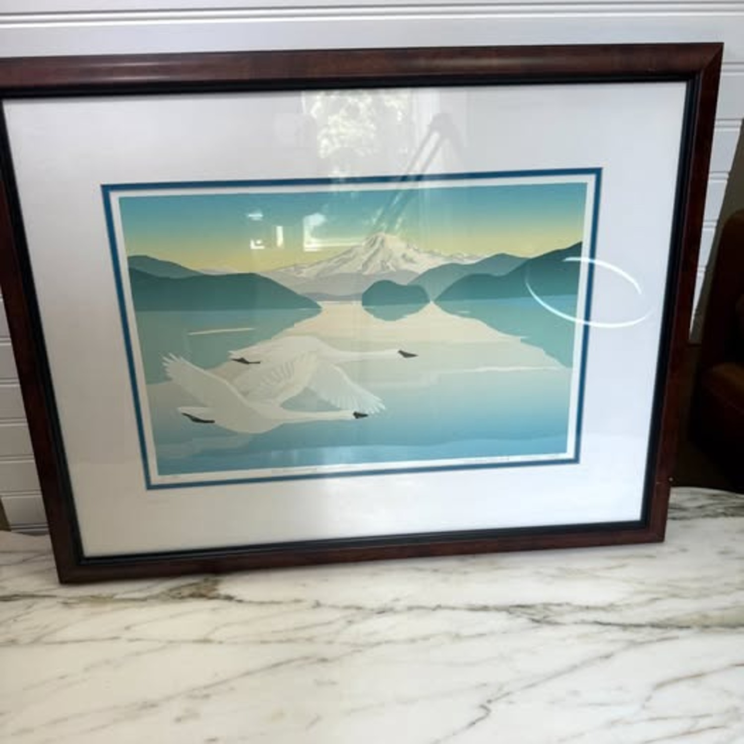 Returning Swans Spaulding Japanese Deco mcm Print - image-9