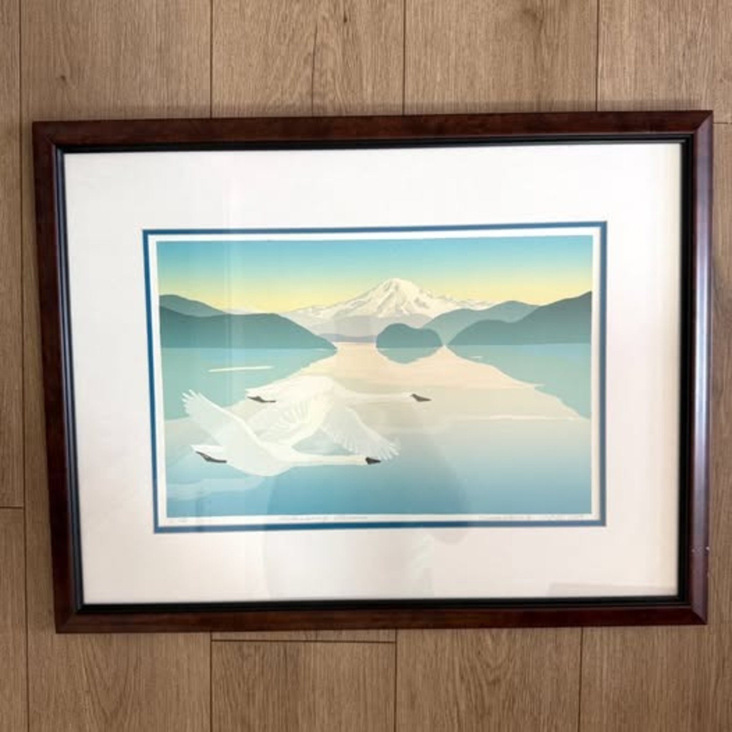 Returning Swans Spaulding Japanese Deco mcm Print - image-1