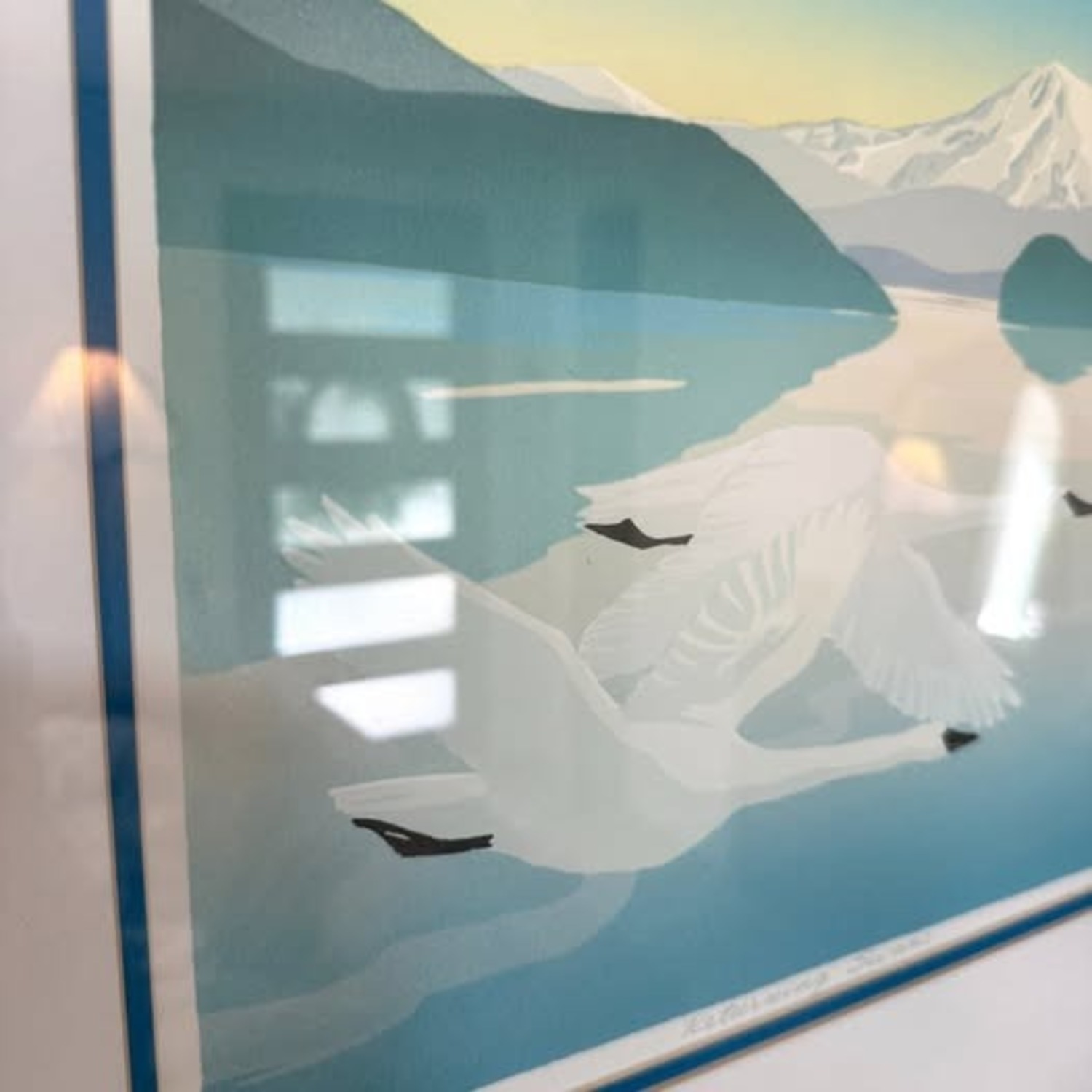 Returning Swans Spaulding Japanese Deco mcm Print - image-6