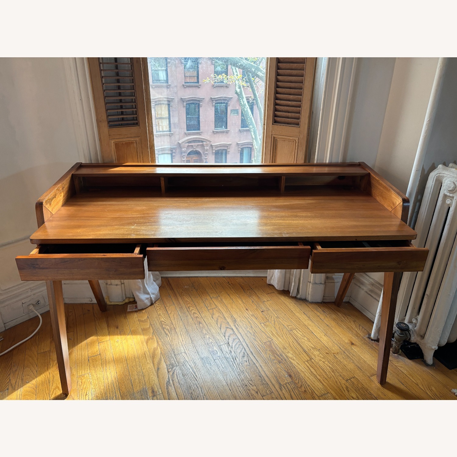 CB2 Drommen 3- Drawer Wood Desk - image-2
