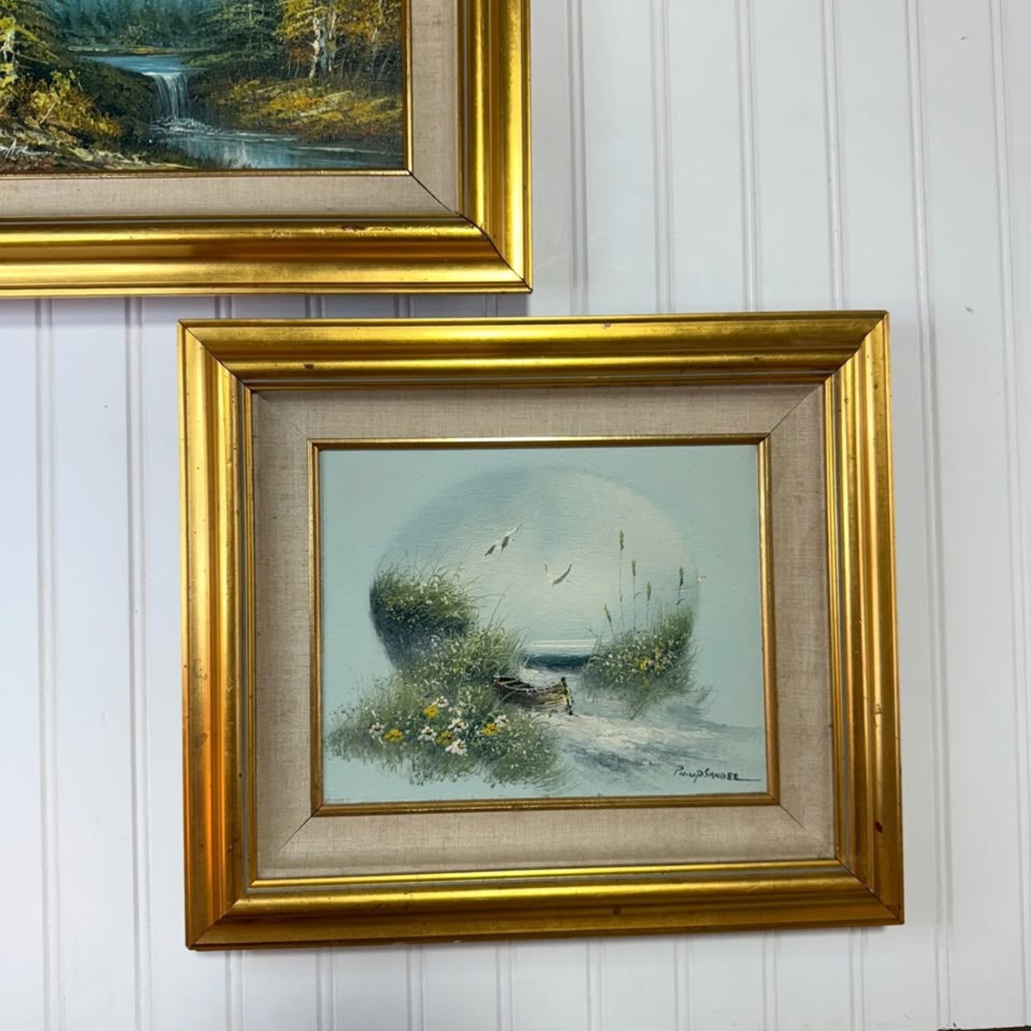 Pair of Vintage Framed Oil Paintings Landscapes - image-8