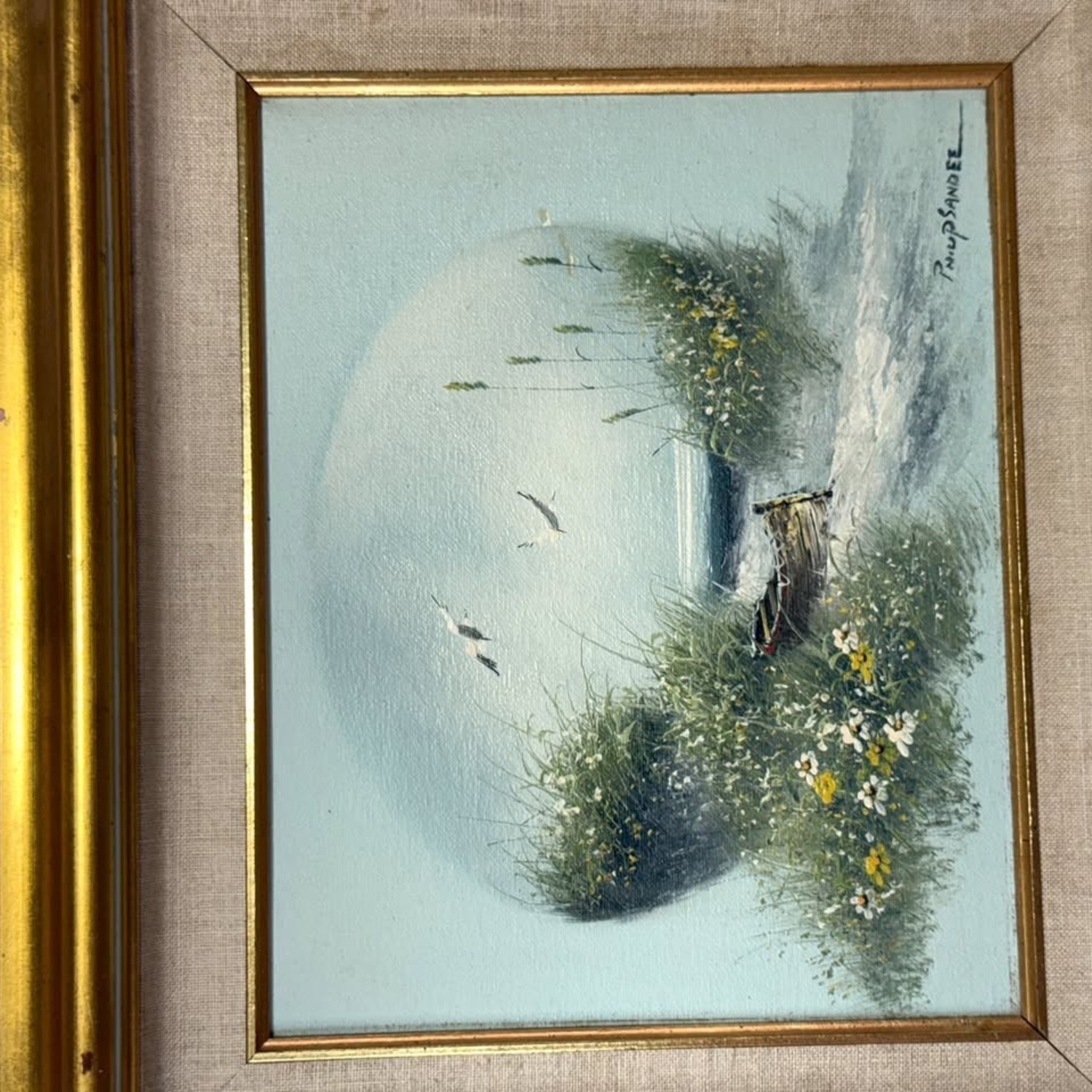 Pair of Vintage Framed Oil Paintings Landscapes - image-7
