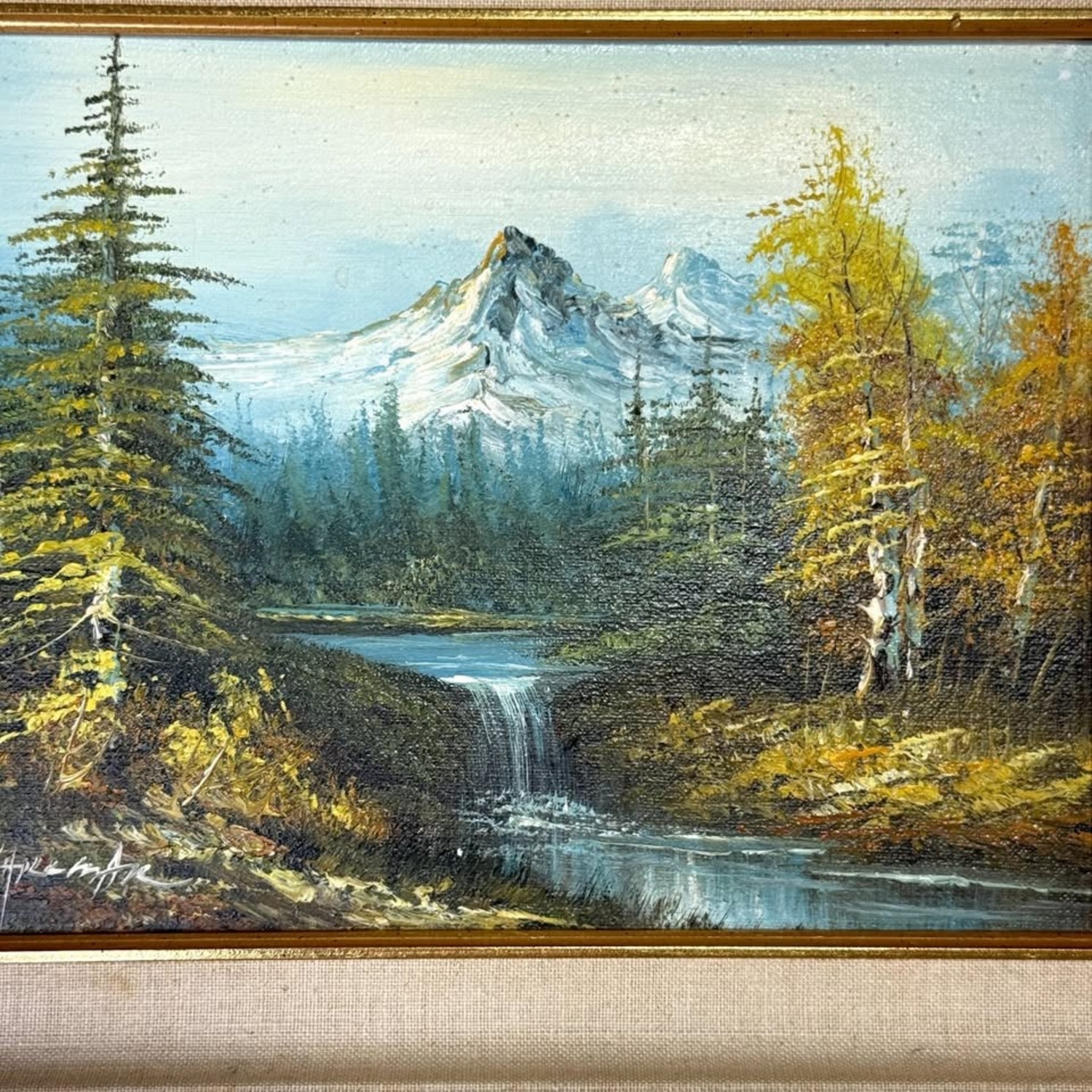 Pair of Vintage Framed Oil Paintings Landscapes - image-5
