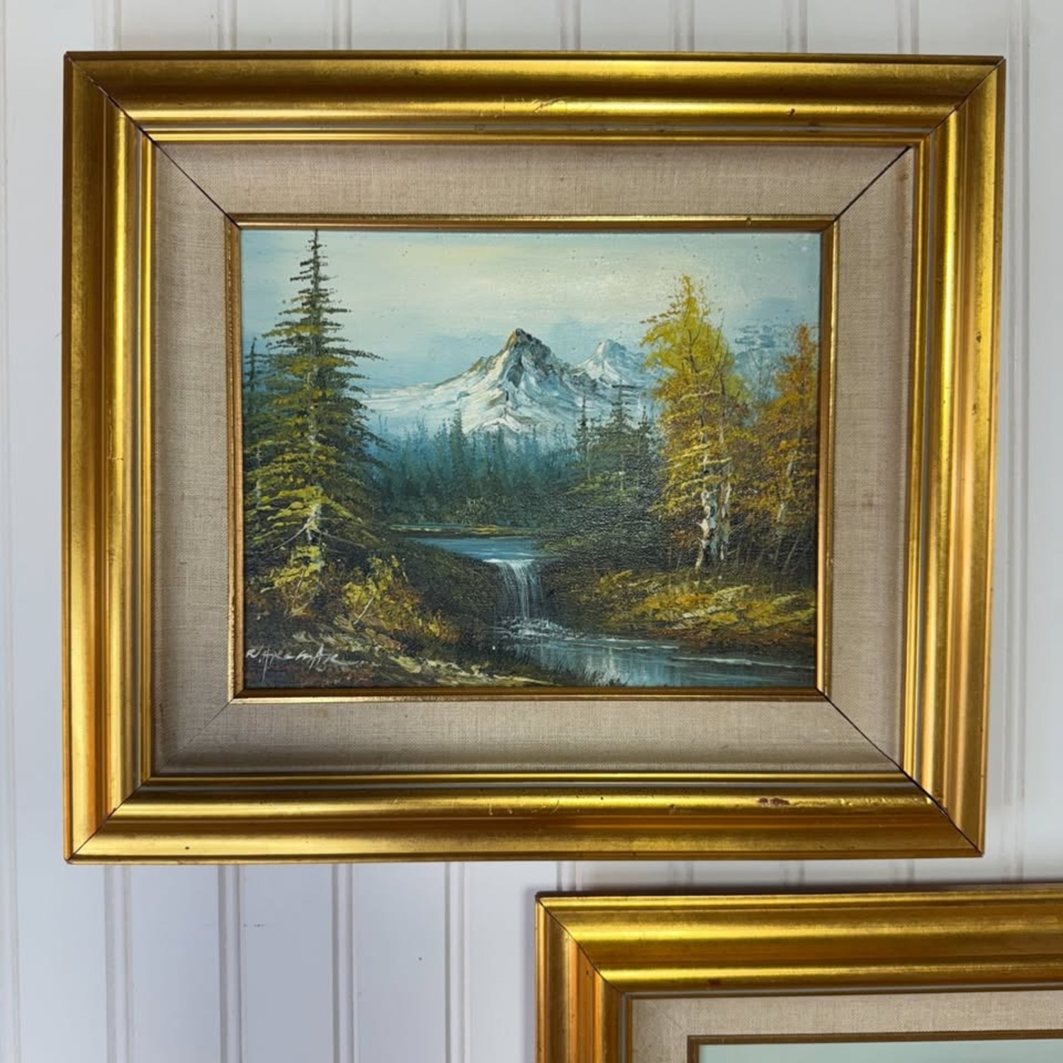 Pair of Vintage Framed Oil Paintings Landscapes - image-6