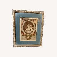 1930s Antique French Hand Colored Engraving