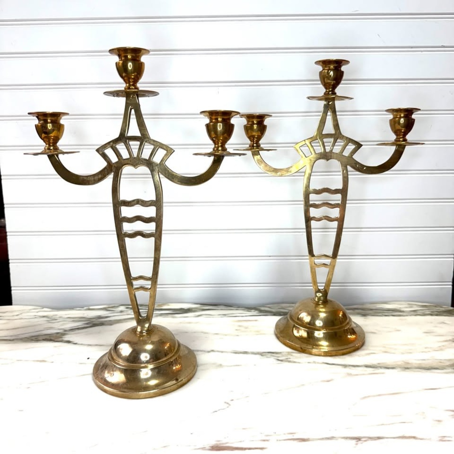 Swedish Art Nouveau Candelabra Set - image-1