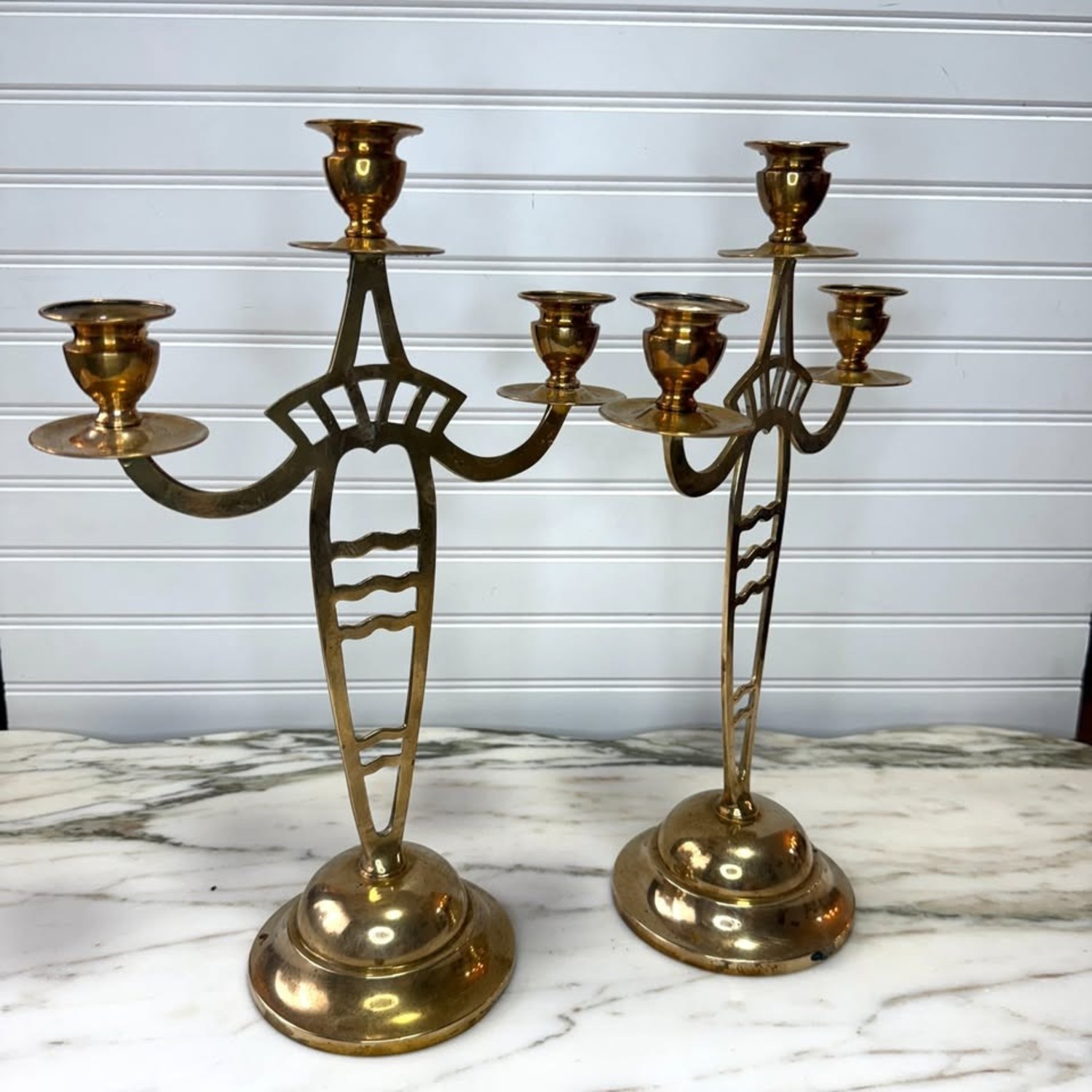 Swedish Art Nouveau Candelabra Set - image-4