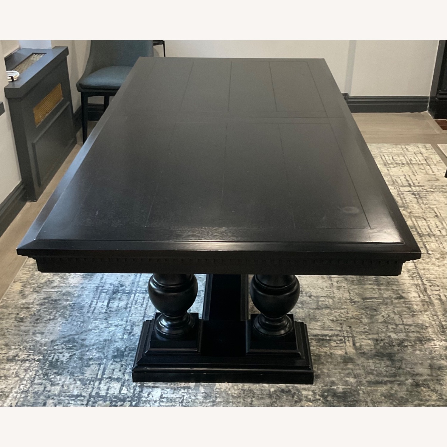 Restoration Hardware St. James Black Wood Dining Table - image-4