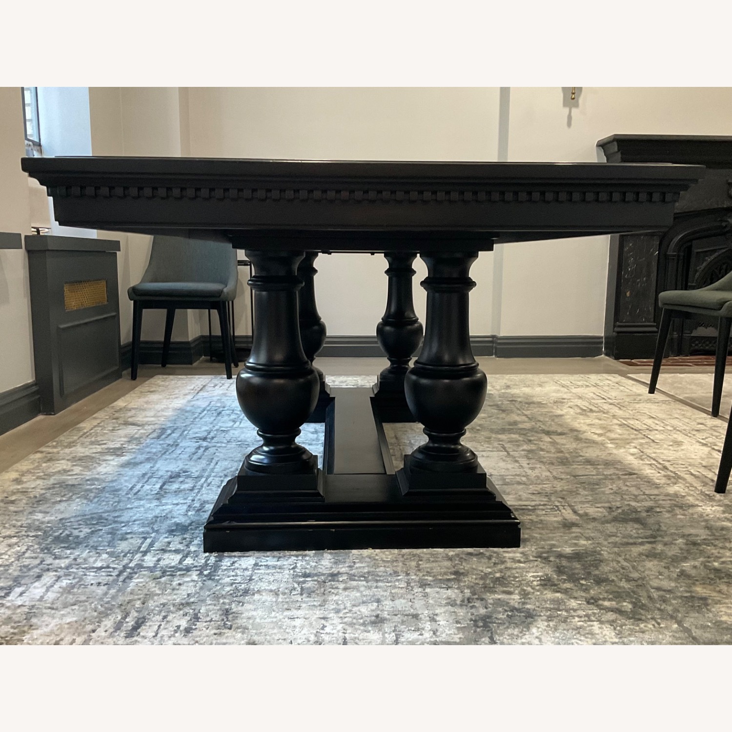 Restoration Hardware St. James Black Wood Dining Table - image-3