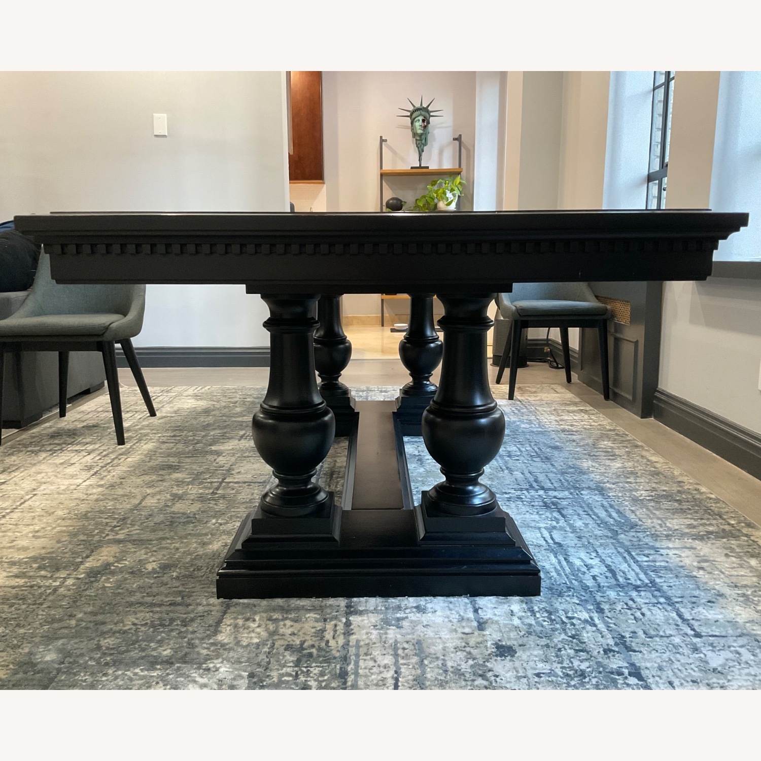 Restoration Hardware St. James Black Wood Dining Table - image-5