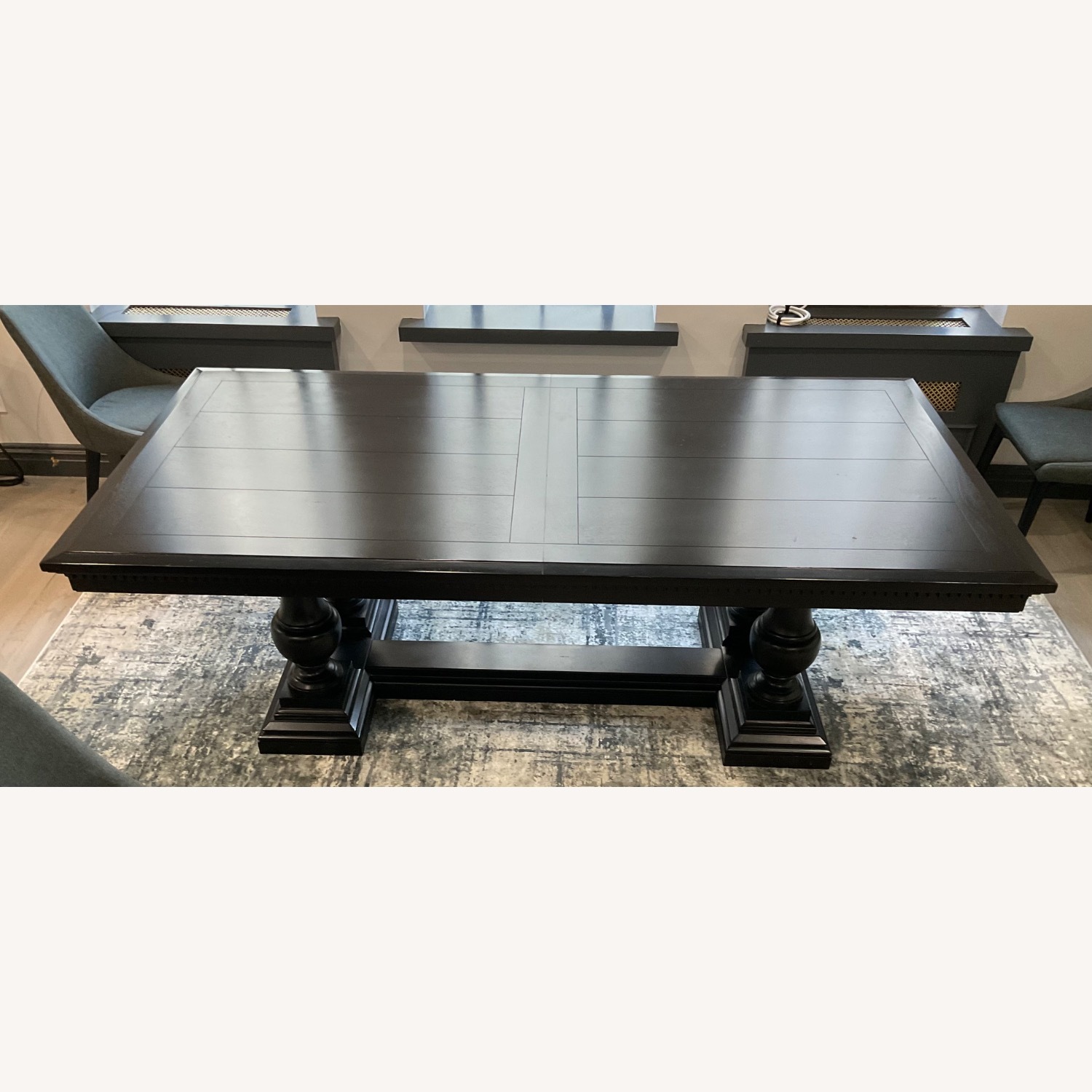 Restoration Hardware St. James Black Wood Dining Table - image-2
