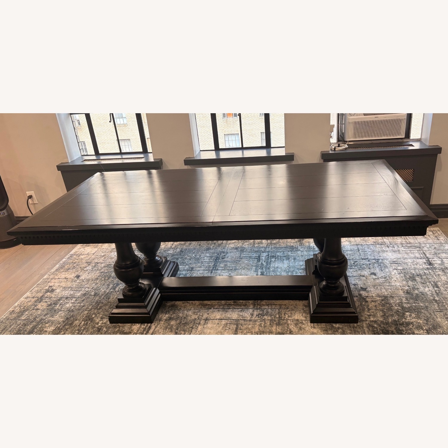 Restoration Hardware St. James Black Wood Dining Table - image-7