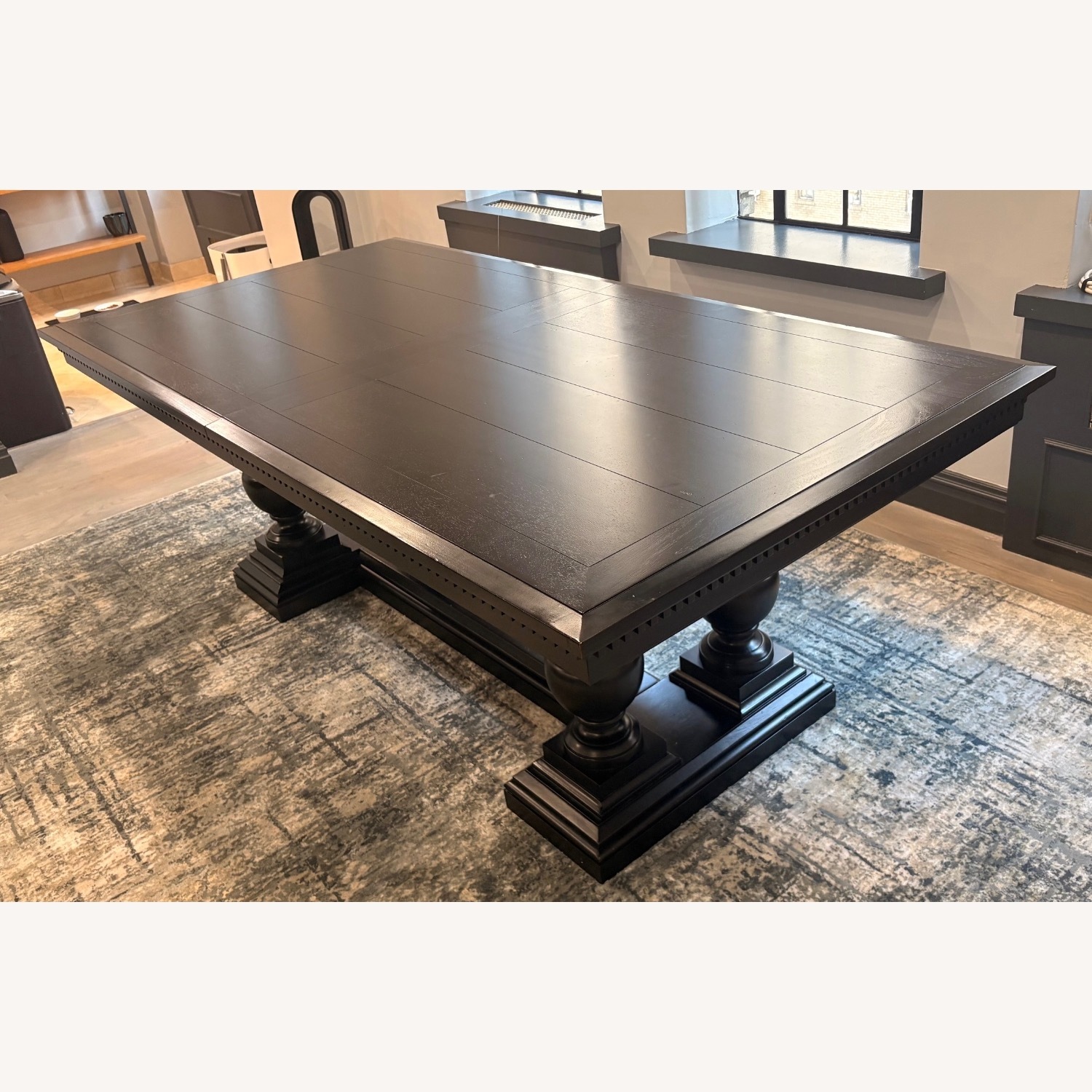 Restoration Hardware St. James Black Wood Dining Table - image-1
