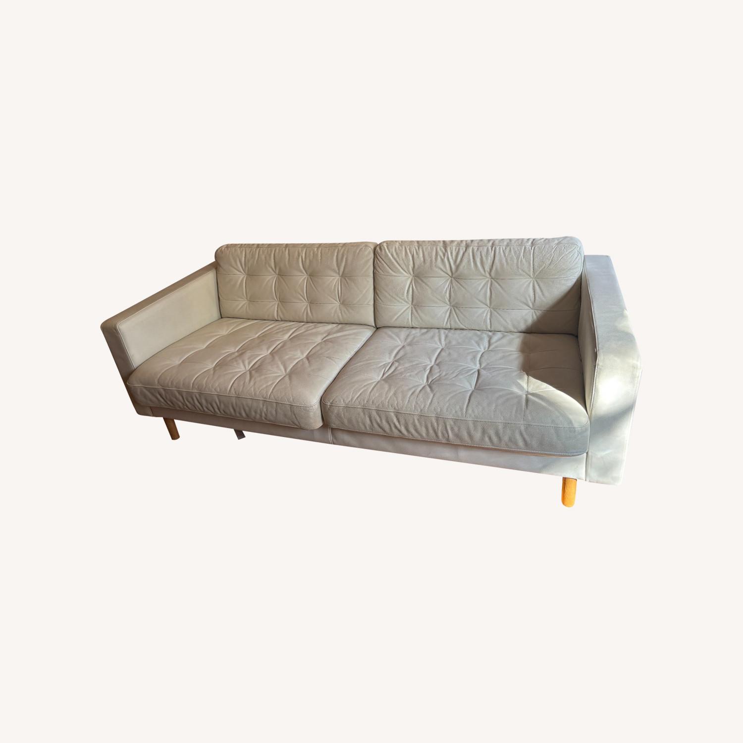 IKEA Landskrona White Leather 3+ Seater Sofa - image-0