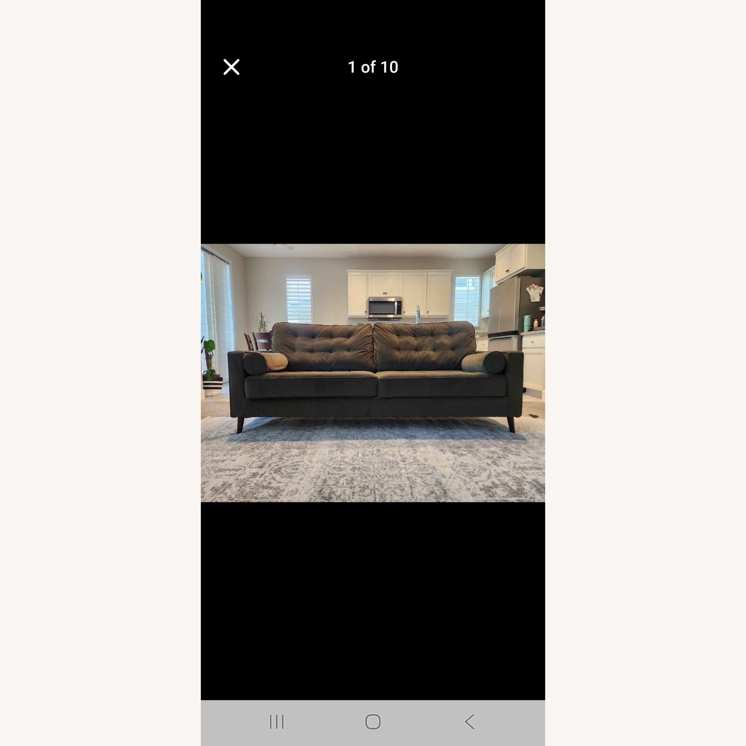 Ashley Reveon Lakes Sofa Modern Green - image-3