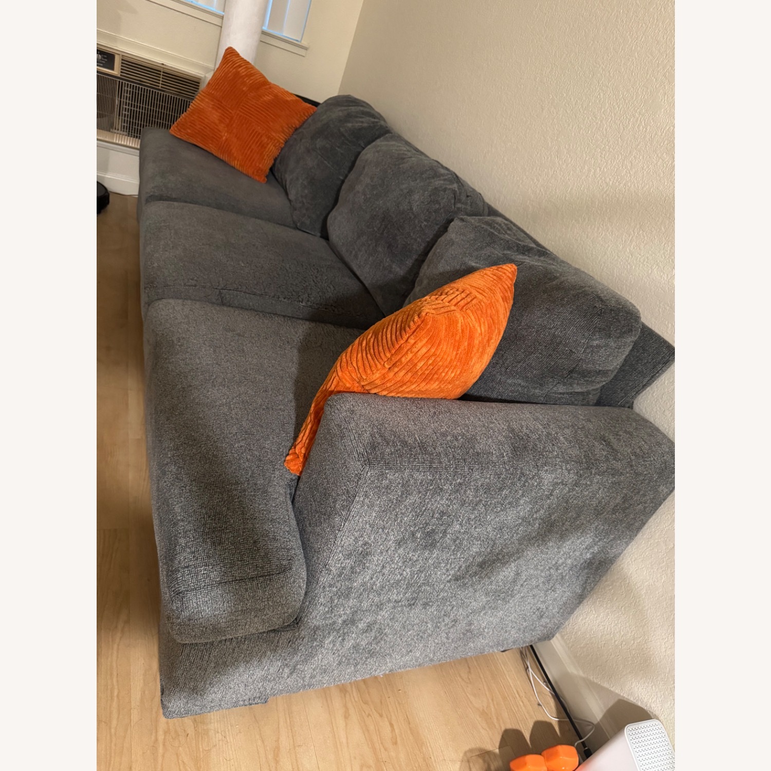 Light Gray Fabric 3+ Seater Sofa - image-3