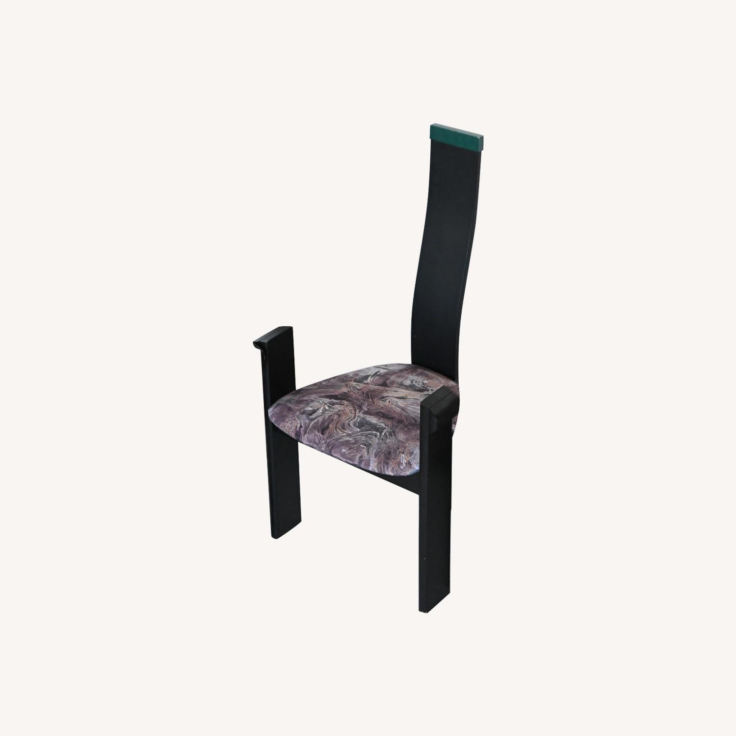 1980s Postmodern High Back Chair by Meubles Bermex - image-0