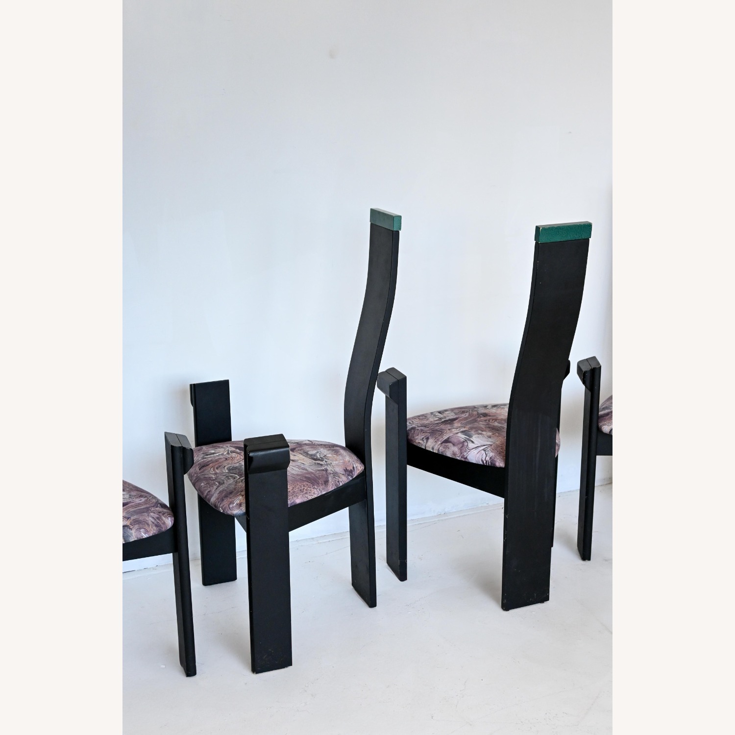 1980s Postmodern High Back Chair by Meubles Bermex - image-1