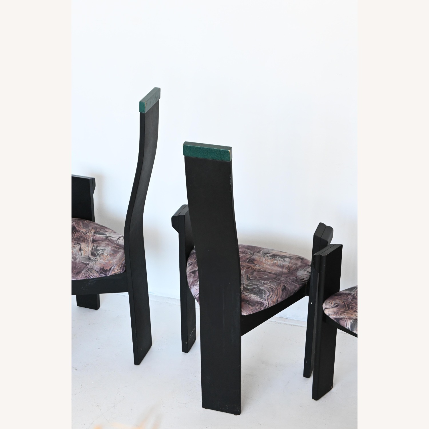 1980s Postmodern High Back Chair by Meubles Bermex - image-3