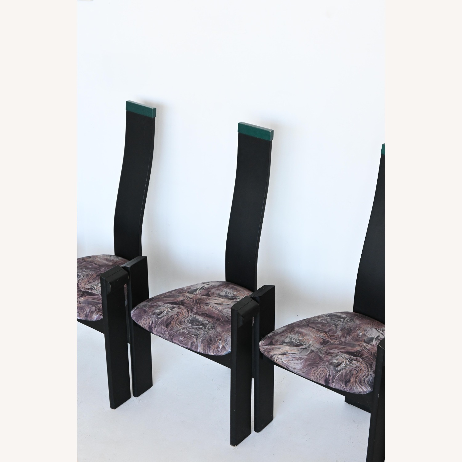 1980s Postmodern High Back Chair by Meubles Bermex - image-4