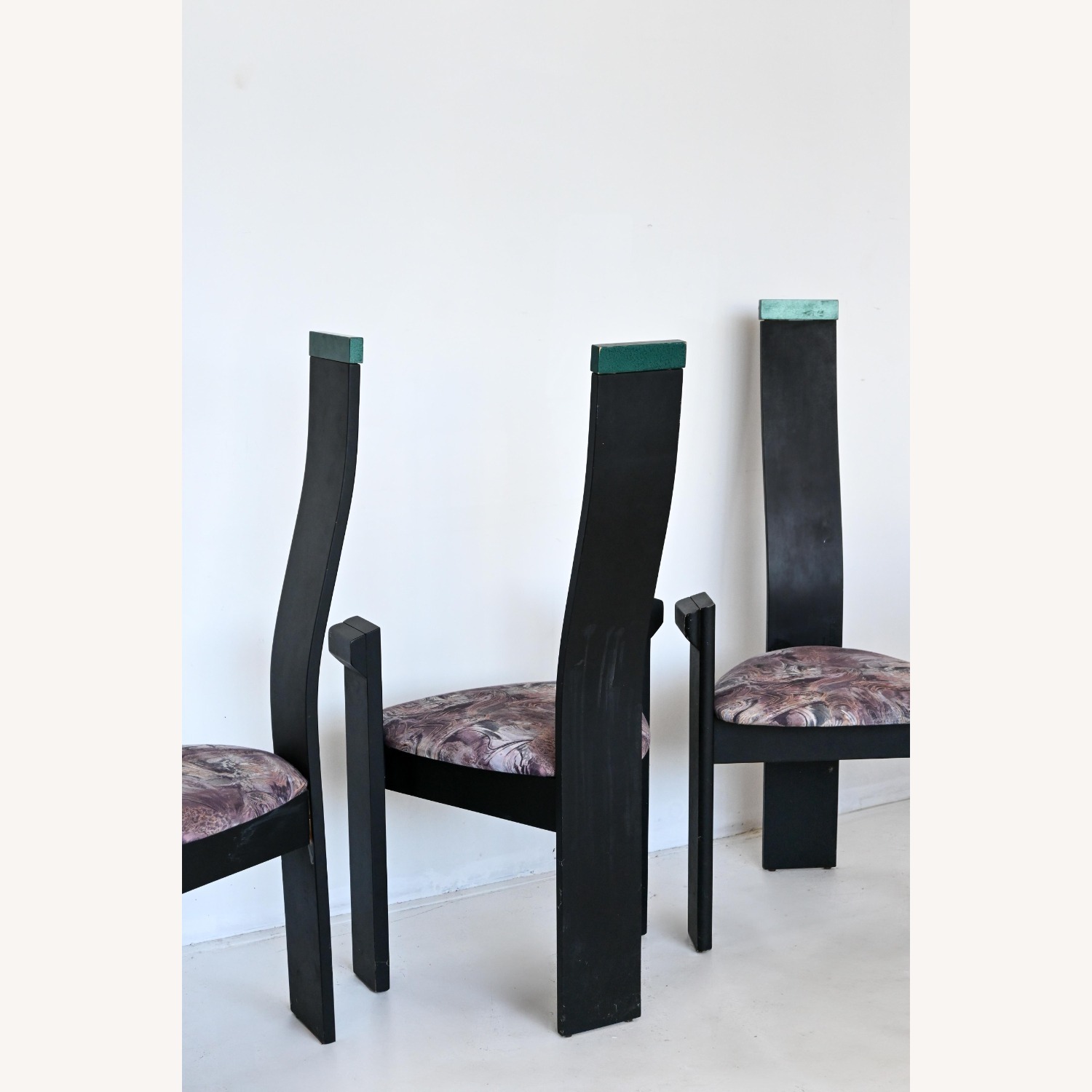 1980s Postmodern High Back Chair by Meubles Bermex - image-2