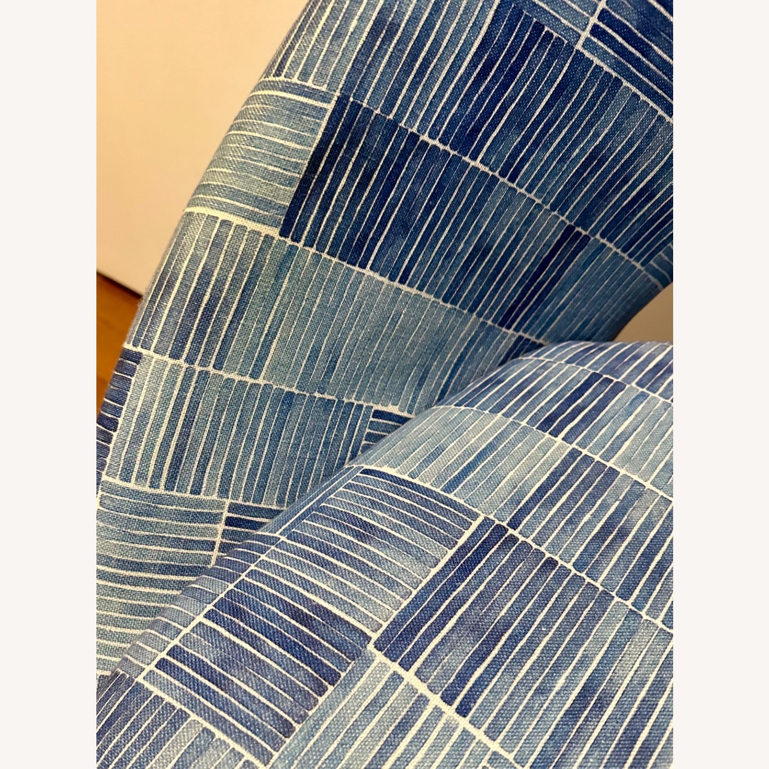 West Elm Blue Fabric Accent Chair / Dining Chair - image-1